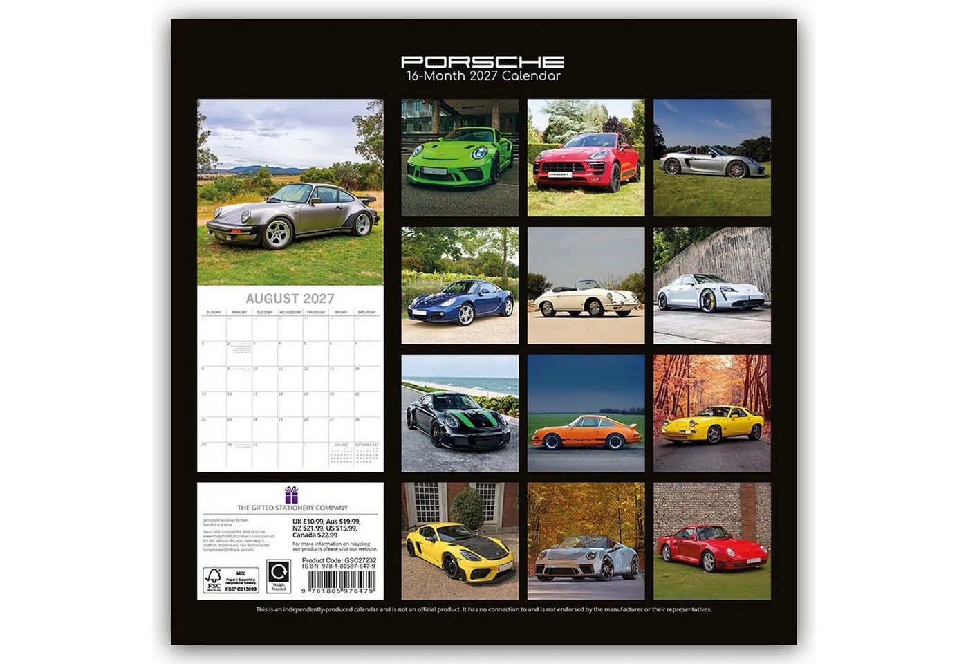 Wandkalender Porsche 2027 - 16-Monatskalender Bild 2