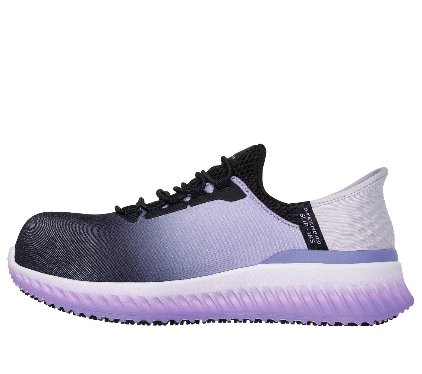 Skechers S1 PL SR + ESD Arbeitsschuhe Damen Tilido-Ombray - rutschhemmender Sicherheitsschuh EN ISO 20345:2022 - Hands Free Slip-Ins - Air-Cooled Memory-Foam