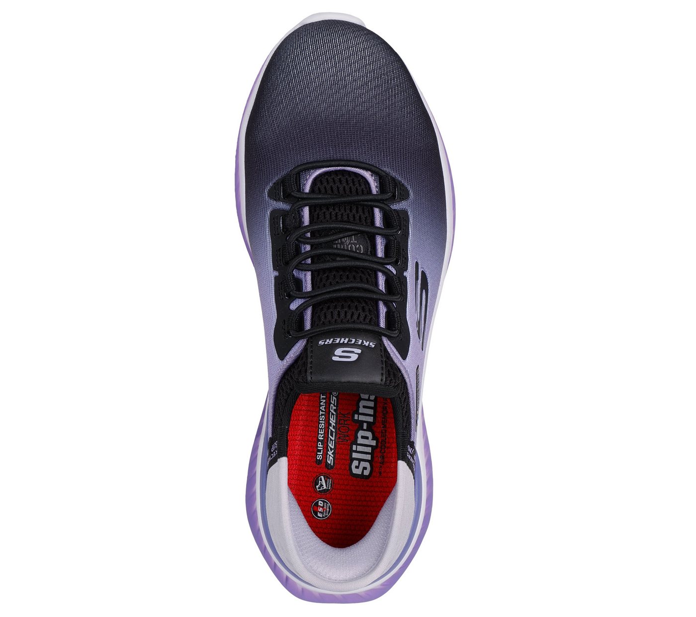 Skechers S1 PL SR + ESD Arbeitsschuhe Damen Tilido-Ombray - rutschhemmender Sicherheitsschuh EN ISO 20345:2022 - Hands Free Slip-Ins - Air-Cooled Memory-Foam Bild 5