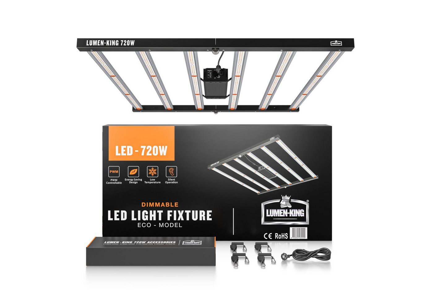 Lumen-King Pflanzenlampe LUMEN KING Eco Line LED Growlampe 720 W, LED fest integriert, Vollspektrum, High-PPFD für Indoor-Pflanzen Bild 4