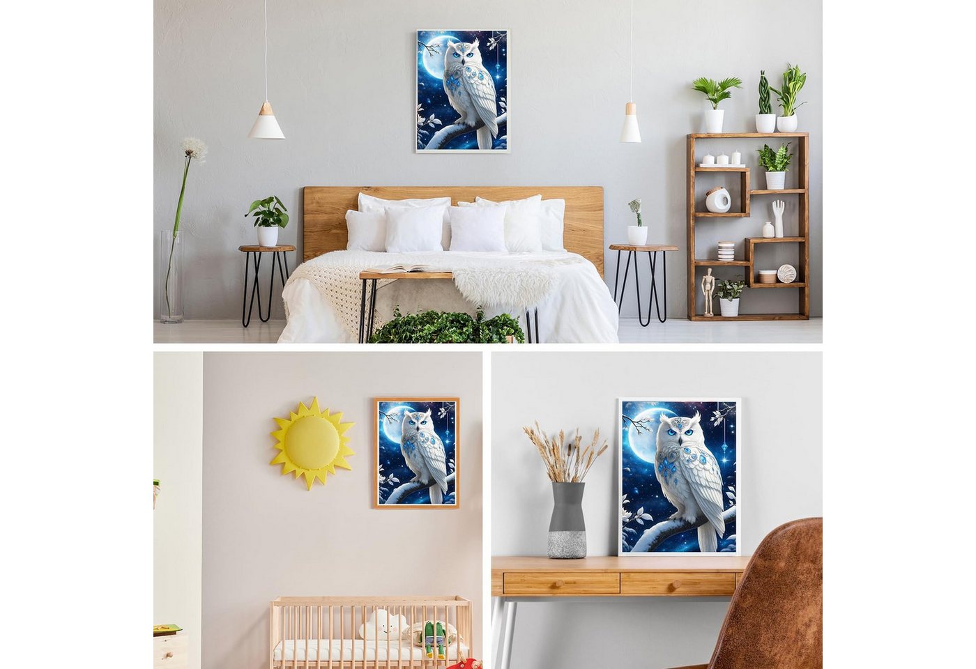 Venicce Love Kreativset Diamond Painting Bilder, 5D Diamant Painting Malerei Set – Schnee Eule, (1-tlg)