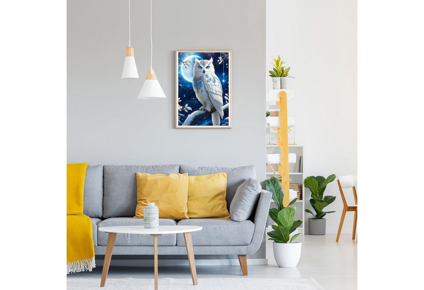 Venicce Love Kreativset Diamond Painting Bilder, 5D Diamant Painting Malerei Set – Schnee Eule, (1-tlg) Bild 4