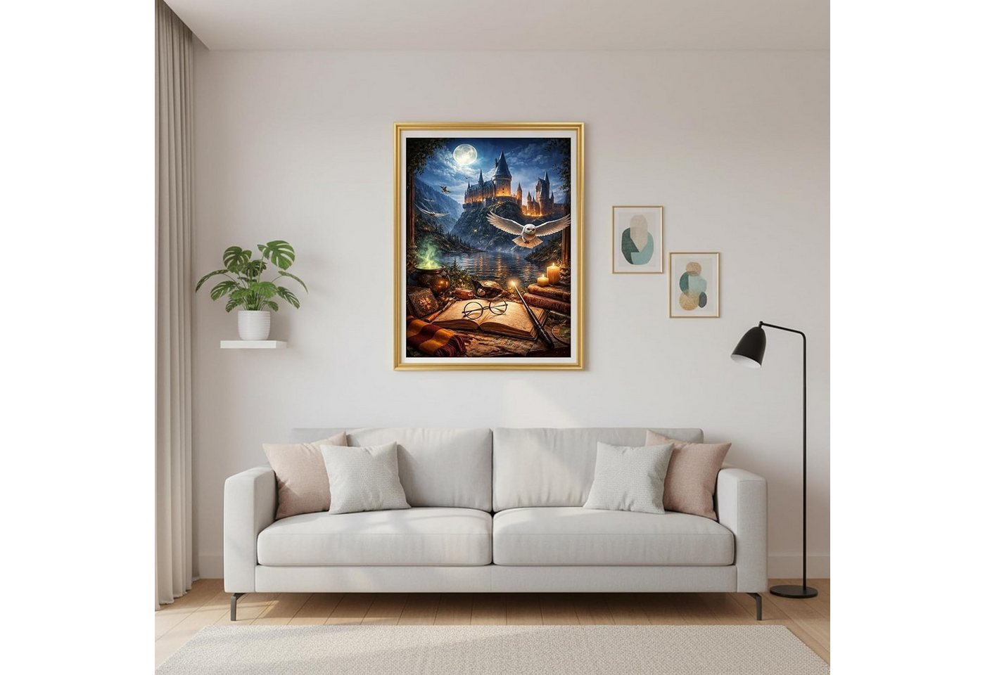 Venicce Love Kreativset Diamond Painting Bilder, Diamant Painting Malerei Set – Schloss Eule, (1-tlg) Bild 2