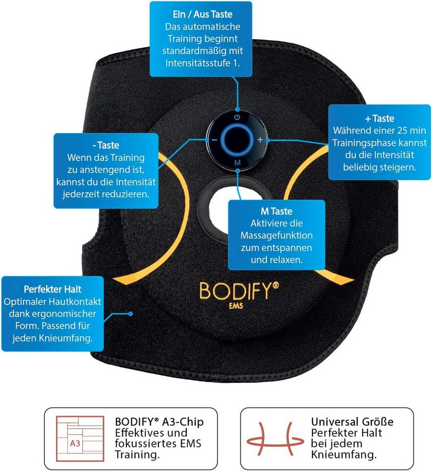 BODIFY EMS-Gerät Knietrainer Pro - Gezielte Stimulation der Kniemuskulatur Bild 2