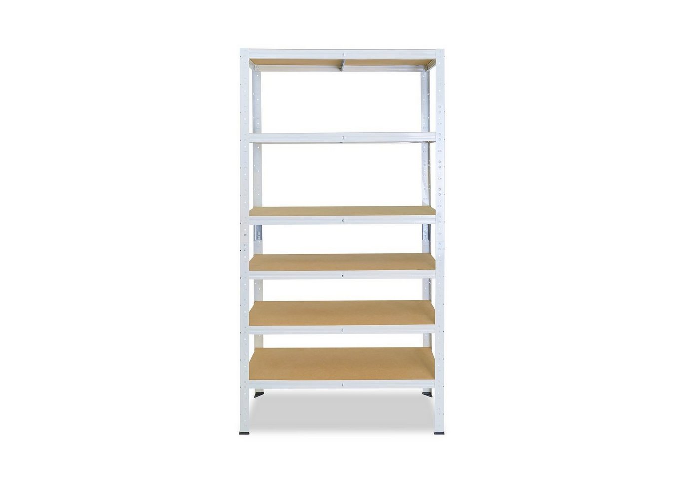 shelfplaza Schwerlastregal HOME, 230x90x50cm weiß, 6 Böden, Kellerregal, Garagenregal, Steckregal Bild 5