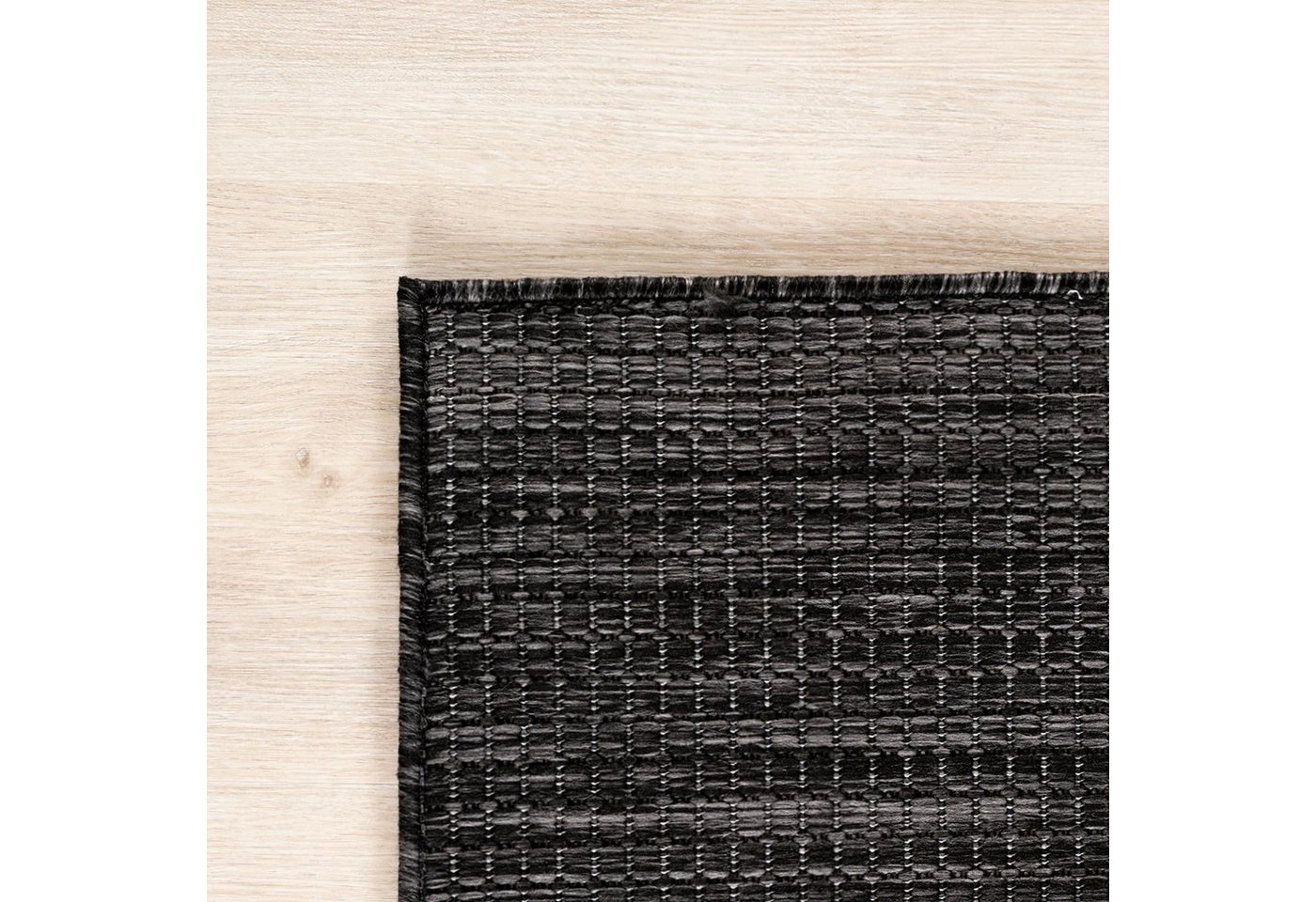 Teppich Boss Teppich Indoor Outdoor Teppich Mira 1450 in Schwarz, rund, Höhe: 3 mm, Extra weich, wetterfest, saugrobotergeeignet und strapazierfähig Bild 3