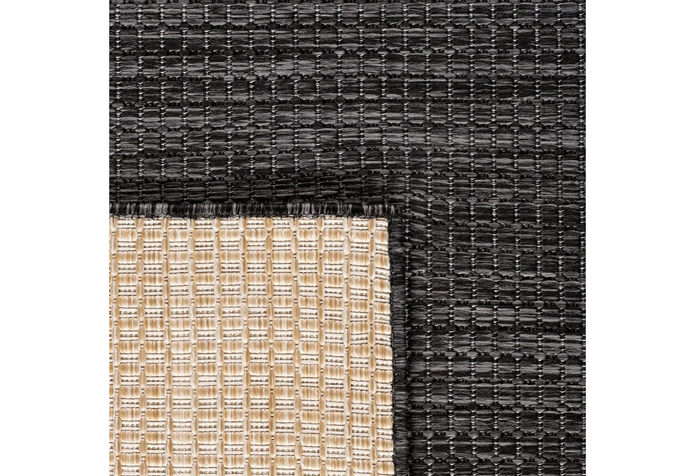 Teppich Boss Teppich Indoor Outdoor Teppich Mira 1450 in Schwarz, rund, Höhe: 3 mm, Extra weich, wetterfest, saugrobotergeeignet und strapazierfähig Bild 4