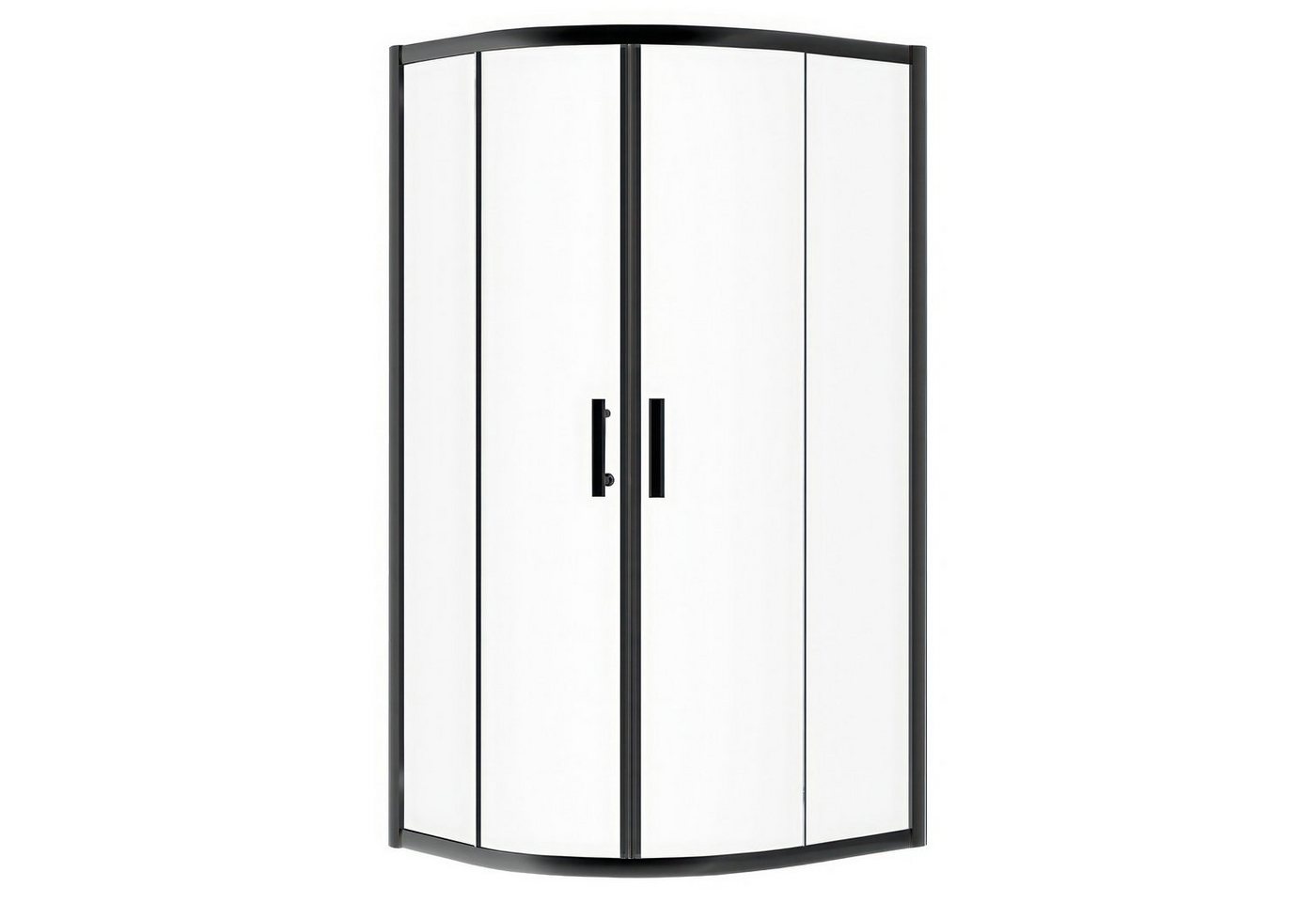 KOLMAN Komplettdusche VIDAR Schwarz & Duschkabine Viertelkreis HELA Schwarz 90x90 190 cm, BxT: 90x90 cm Bild 3