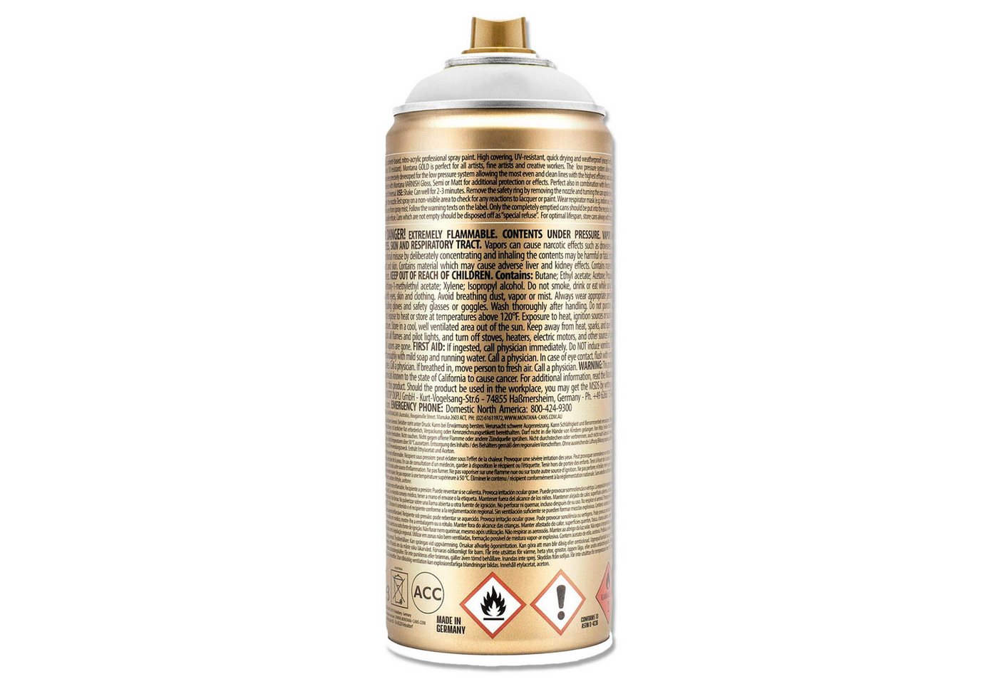 Montana Cans Sprühlack Spraydose Neon 400ml fluoreszierend, 8 Farben, Montana GOLD Bild 2