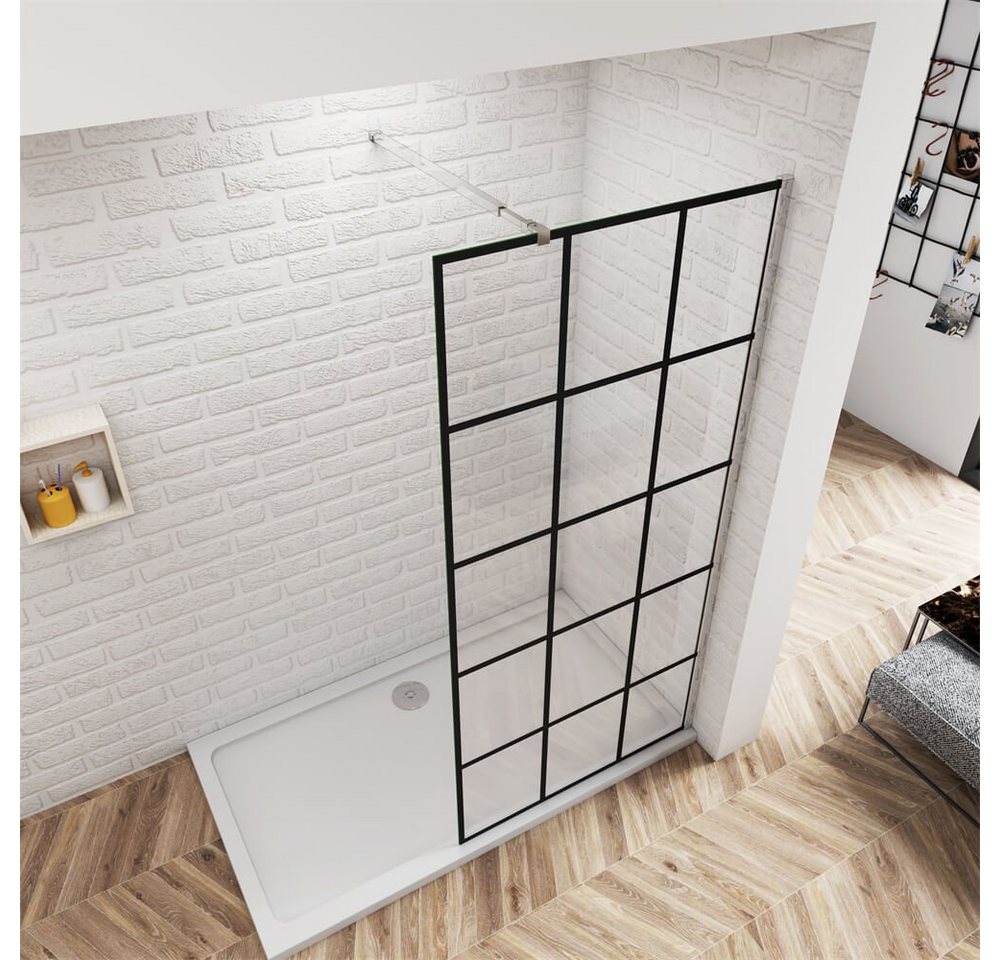 duschspa Duschwand 80/90/100/120/140cm ESG Duschwand Walk in Dusche Duschtrennwand, Einscheibensicherheitsglas, Sicherheitsglas, (Set), Nano Glas