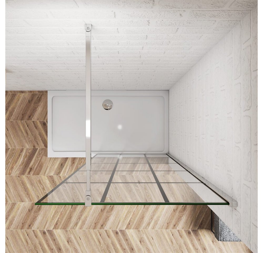 duschspa Duschwand 80/90/100/120/140cm ESG Duschwand Walk in Dusche Duschtrennwand, Einscheibensicherheitsglas, Sicherheitsglas, (Set), Nano Glas Bild 4