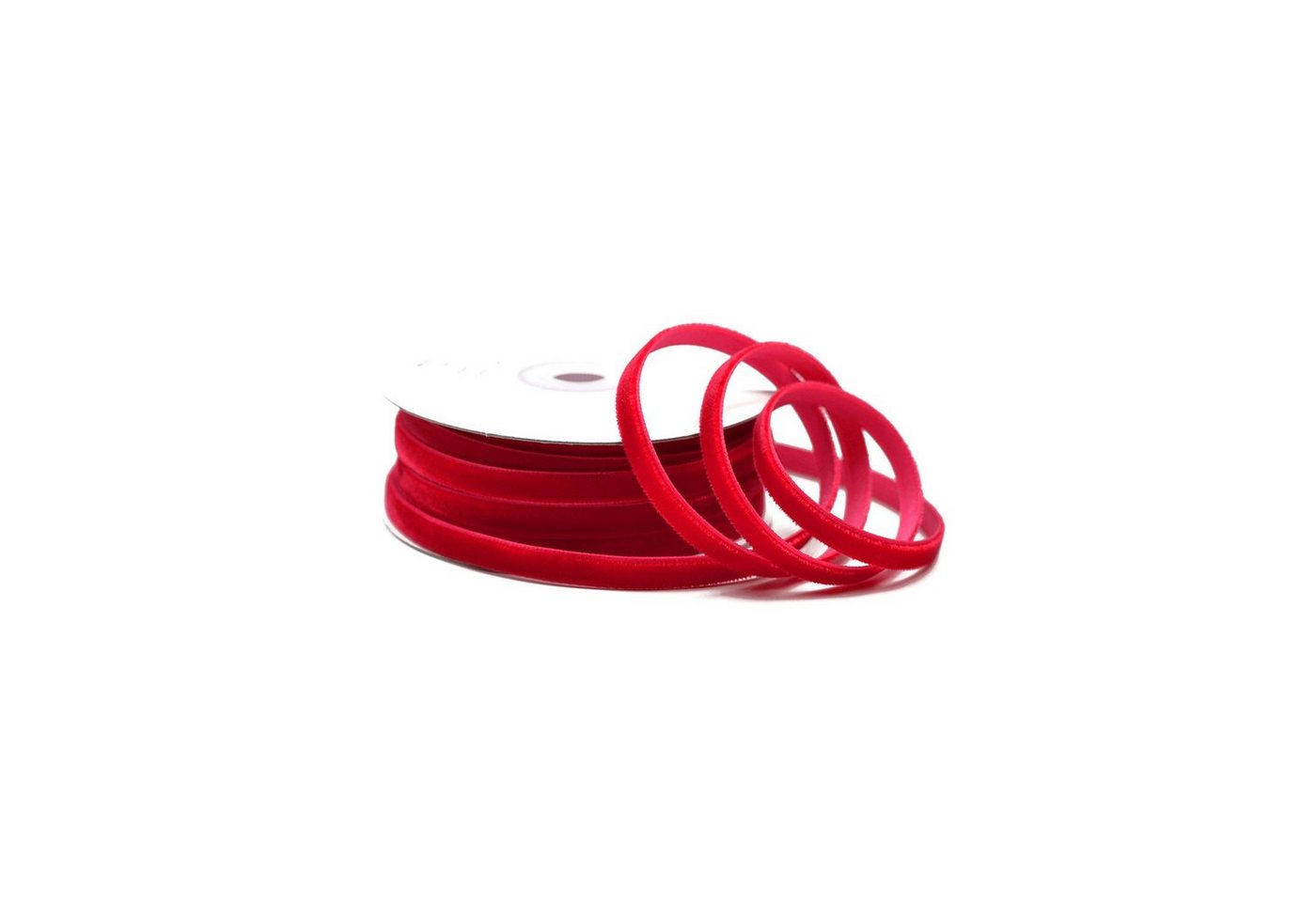 Creativery Samtband, Samtband 6mm x 10m Rolle Rot Bild 5
