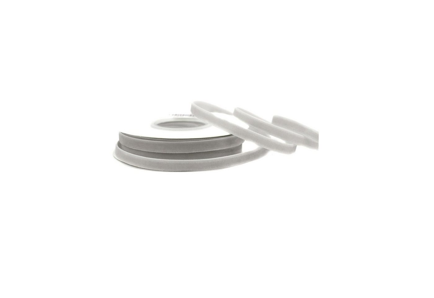 Creativery Samtband, Samtband 6mm x 10m Rolle Silber / Grau Bild 5