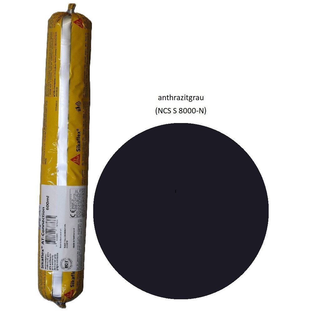 Sika Dichtstoff Sikaflex AT Connection Hybrid Dichtstoff 600ml Beutel anthrazitgrau, gebrauchsfertig, Sehr breites Haftspektrum