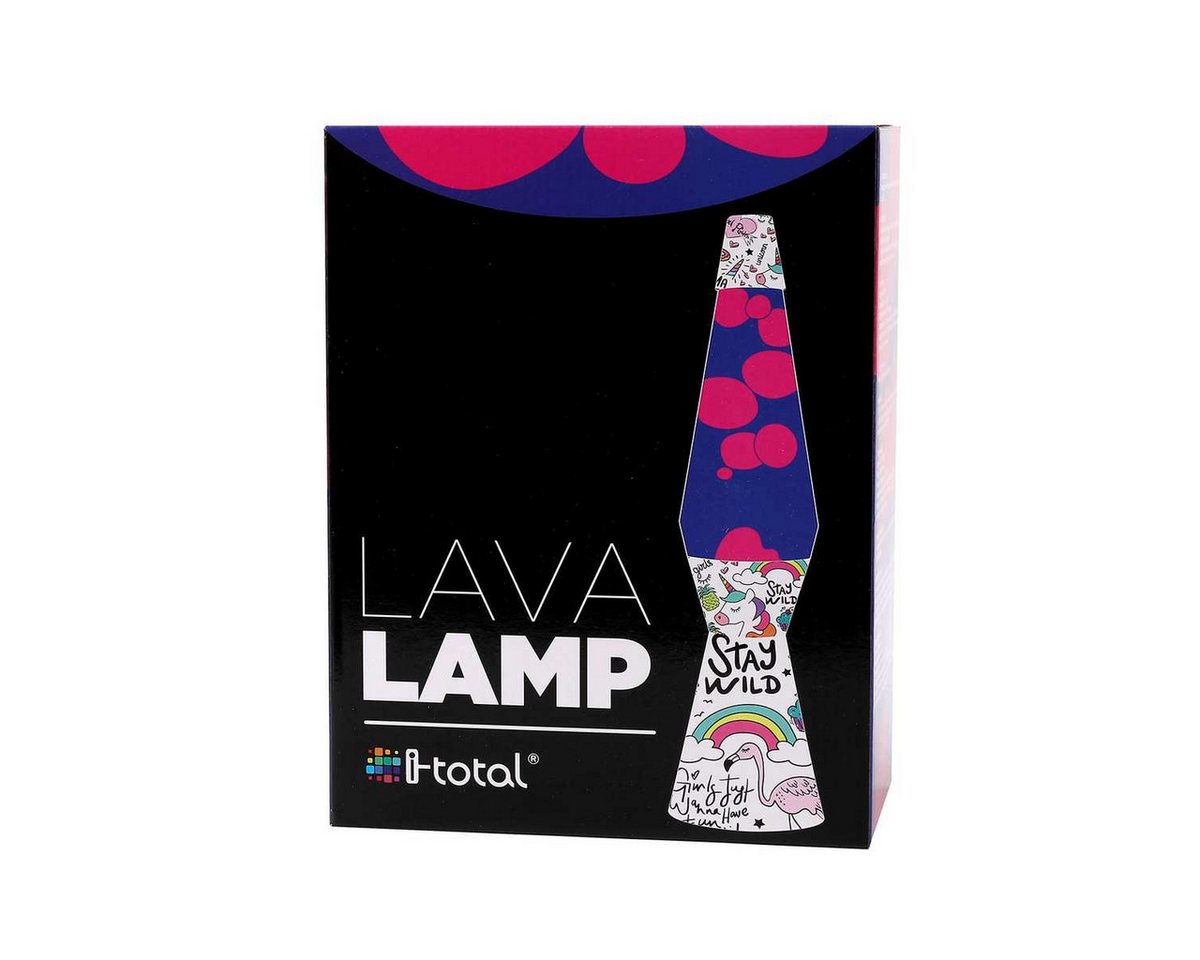 I-TOTAL Lavalampe I-TOTAL® Lavalampe Magie Lavaspektakel Einzigartiges weiß Unicorn
