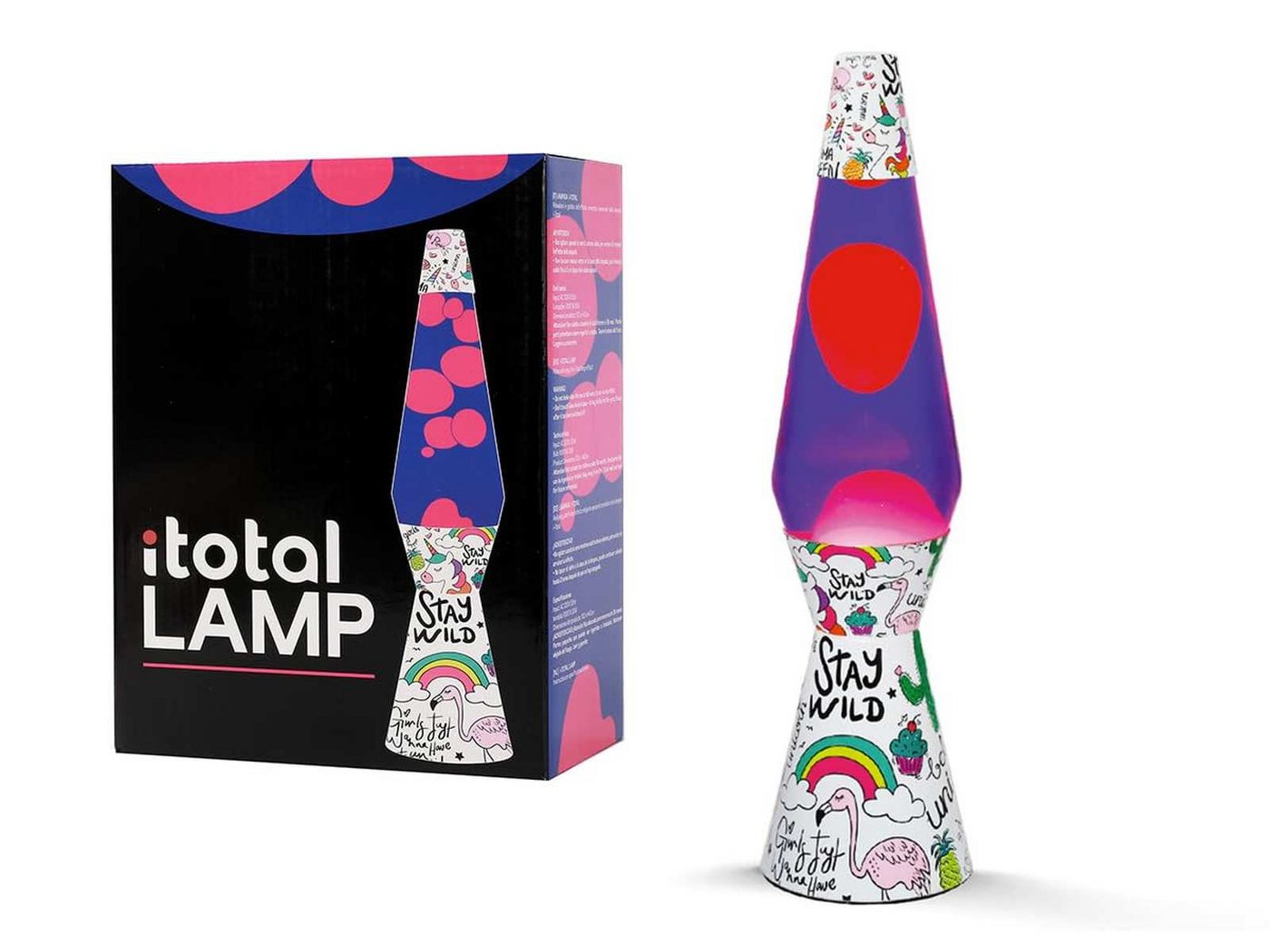 I-TOTAL Lavalampe I-TOTAL® Lavalampe Magie Lavaspektakel Einzigartiges weiß Unicorn Bild 3
