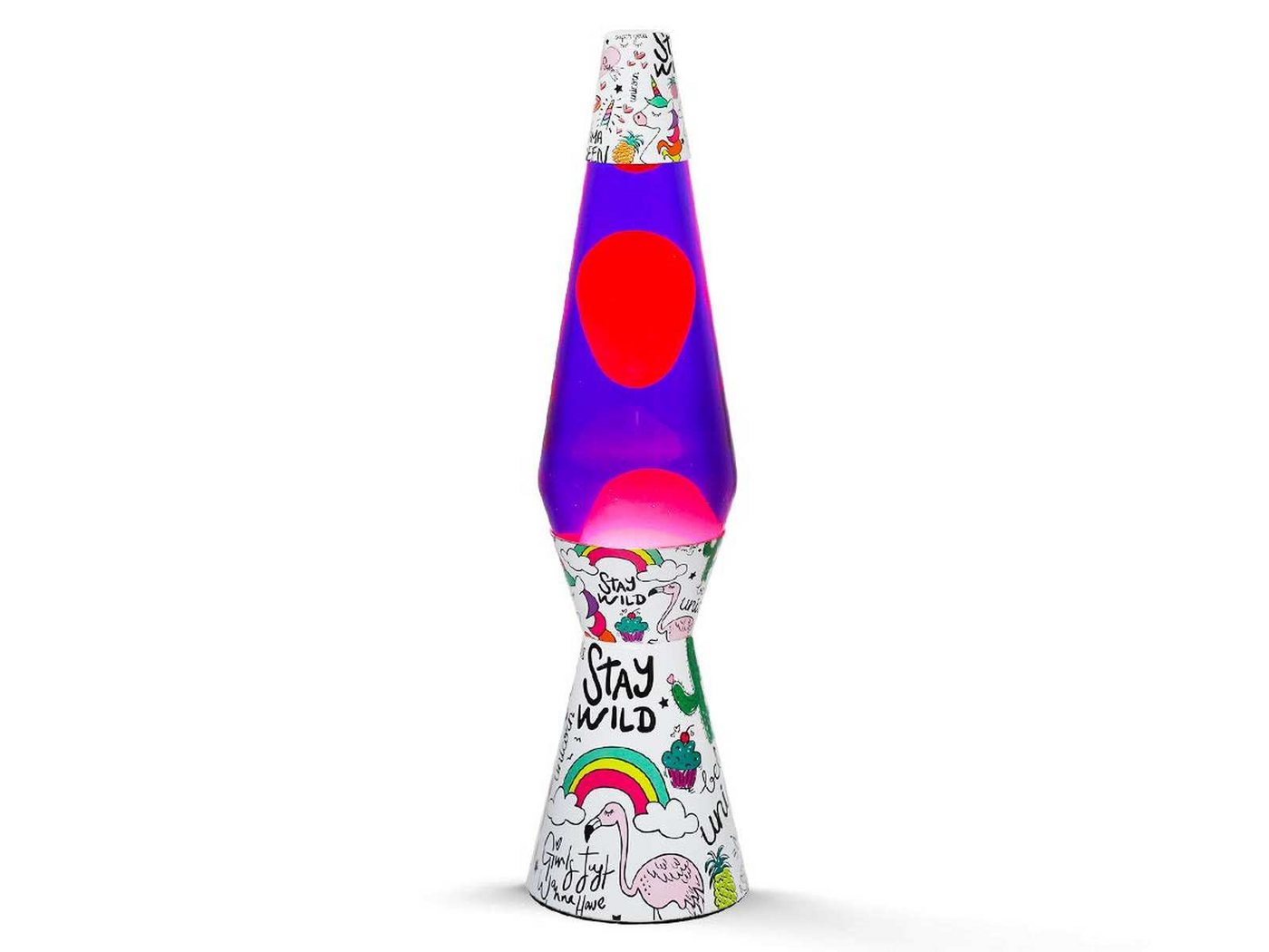 I-TOTAL Lavalampe I-TOTAL® Lavalampe Magie Lavaspektakel Einzigartiges weiß Unicorn Bild 4