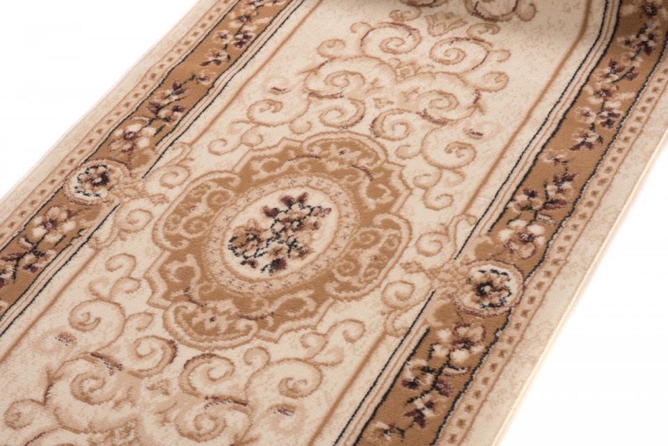 Mazovia Läufer Klassisch Orientalisch Beige Creme Flur, Schlafzimmer, Diele, Fußbodenheizung Bild 3