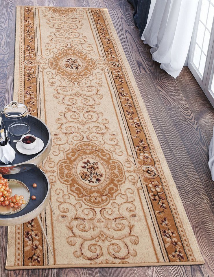Mazovia Läufer Klassisch Orientalisch Beige Creme Flur, Schlafzimmer, Diele, Fußbodenheizung Bild 5