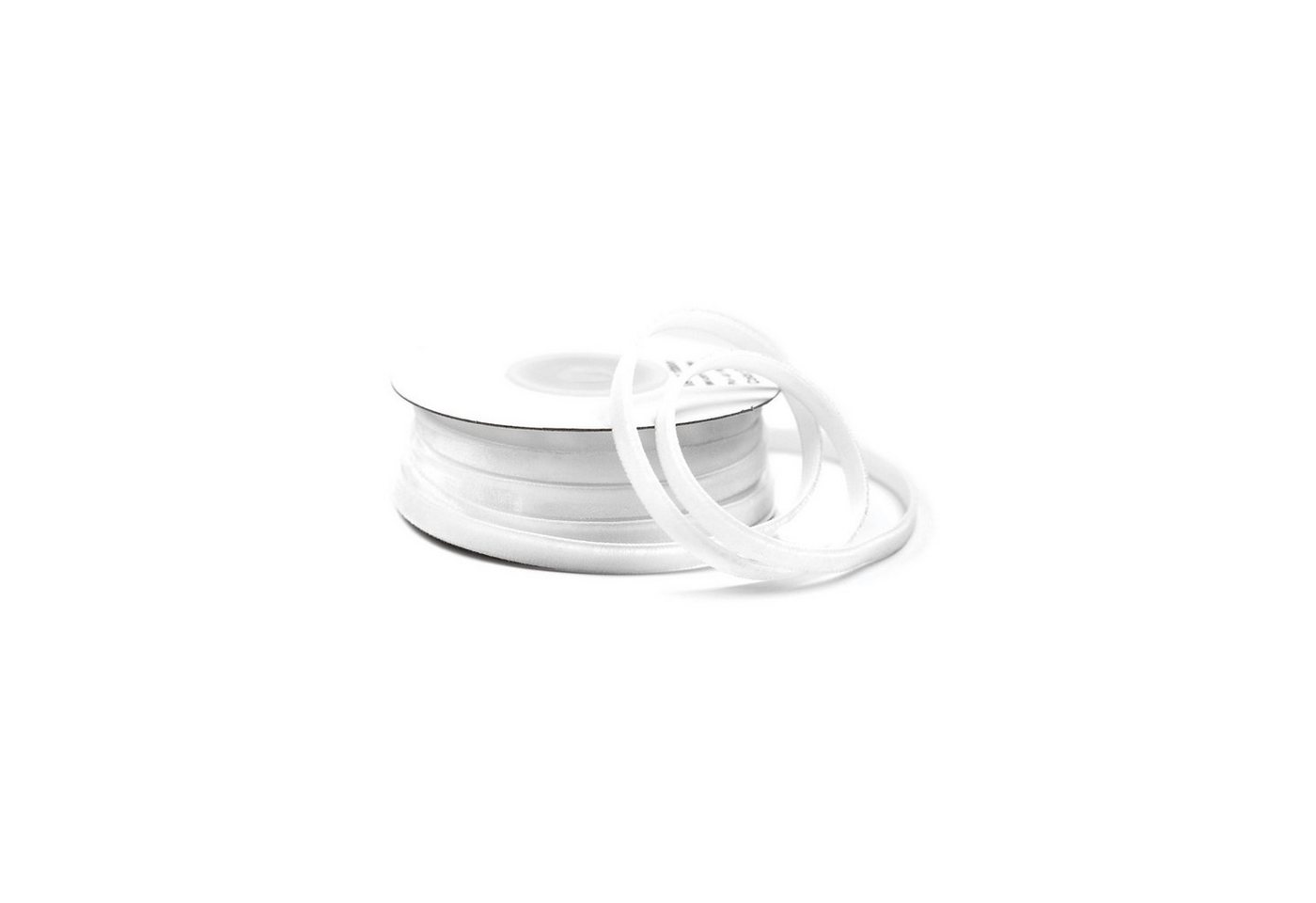 Creativery Samtband, Samtband 6mm x 10m Rolle Weiß Bild 3
