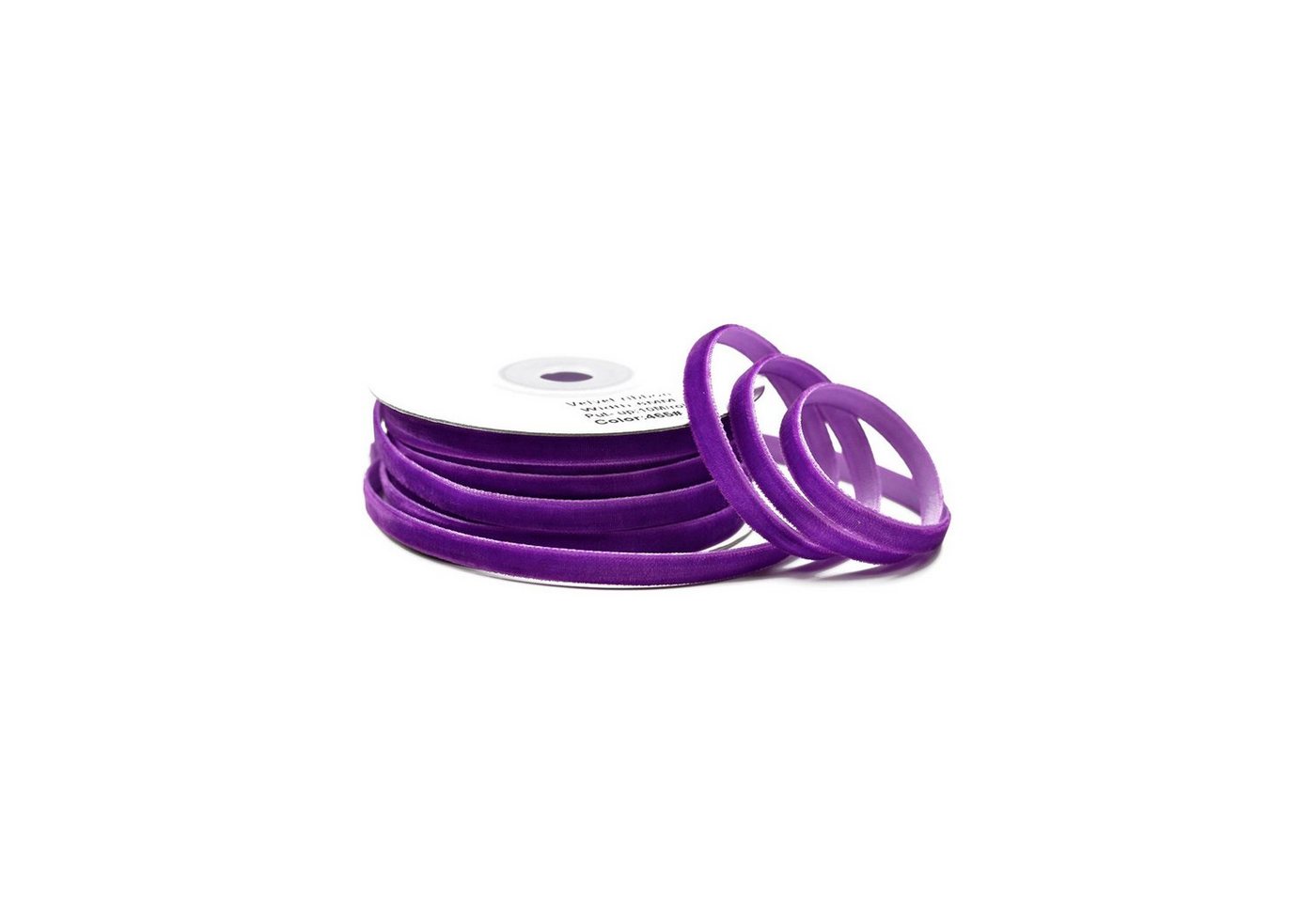 Creativery Samtband, Samtband 6mm x 10m Rolle Lila Bild 2