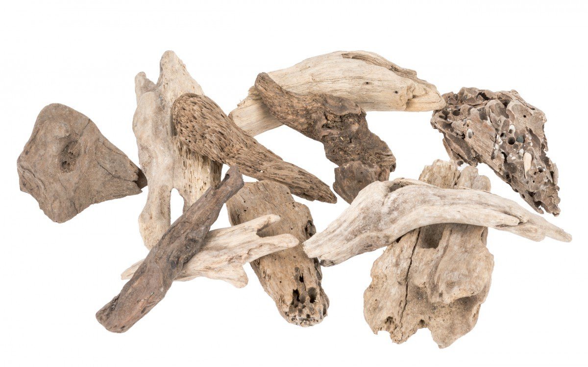 NaDeco Bastelnaturmaterial Treibholz im Netz, Natur, 0,5 kg Driftwood Indopazifik