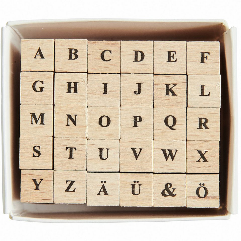 Rico Design Stempel Mini Stempelset, Buchenholz