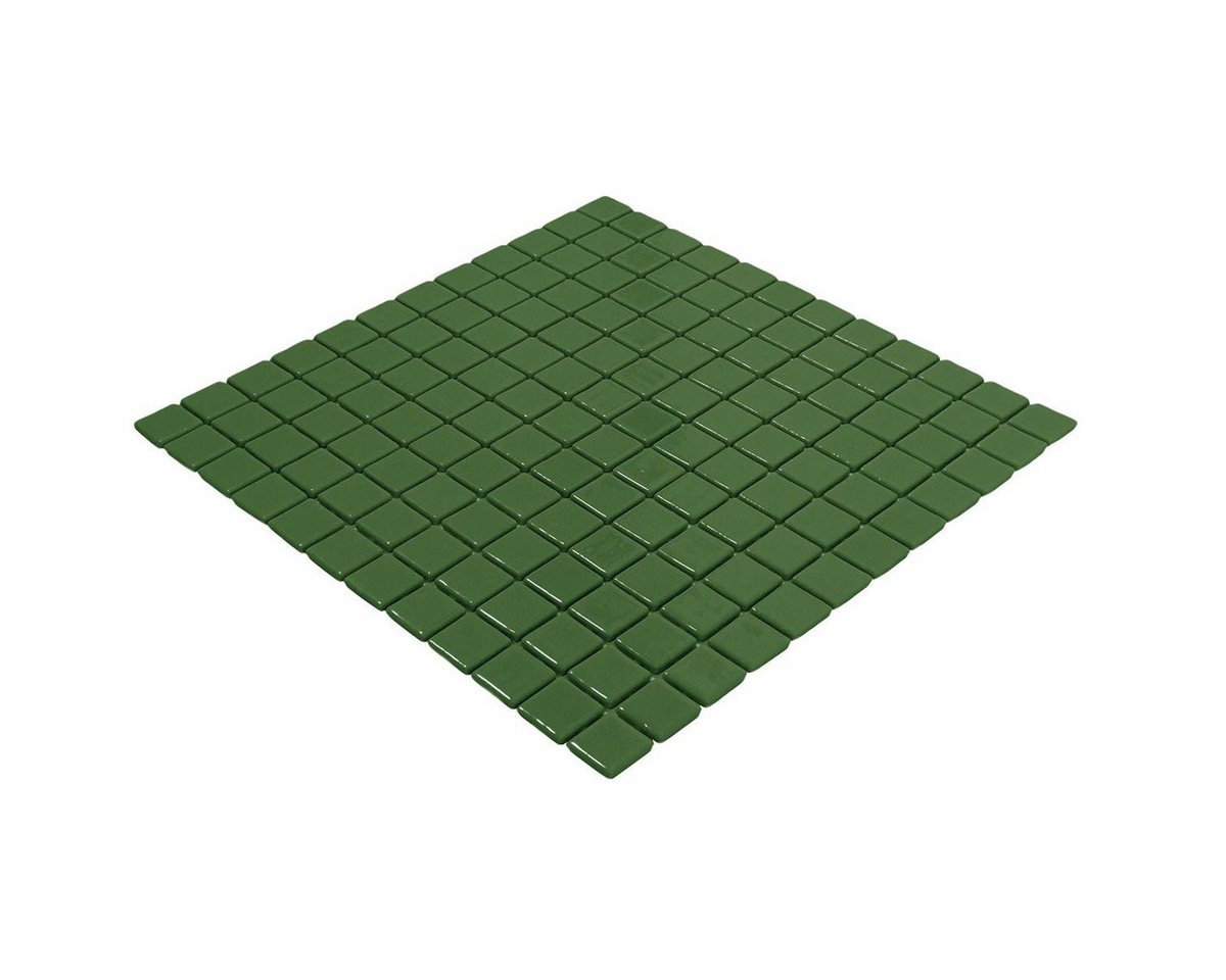 Mosafil Mosaikfliesen Glas Schwimmbad Pool Mosaik Venetia, Glas-Ecoglas 31.600x31.600, dunkelgrün, Punktverklebt - Frostsicher - Wasserdicht - Wasserfest - Rutschfest