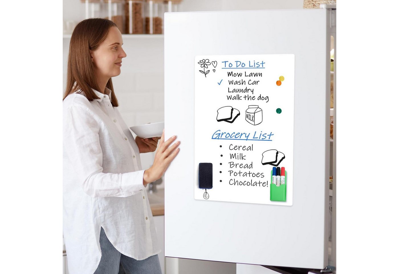 Youyijia Türbeschlag Magnetisches Whiteboard für den Kühlschrank Bild 3