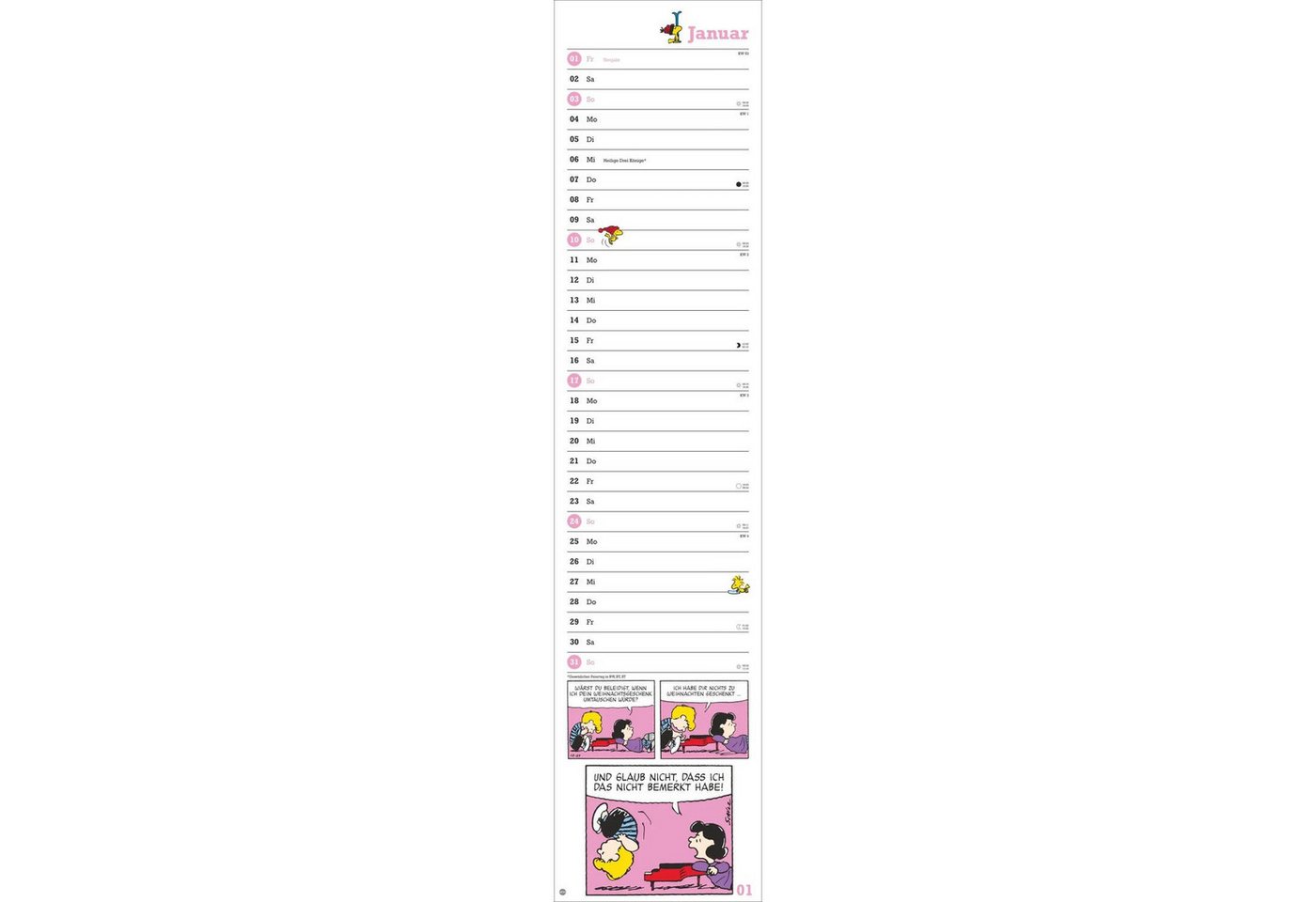 HEYE Wandkalender Peanuts Superlangplaner 2027