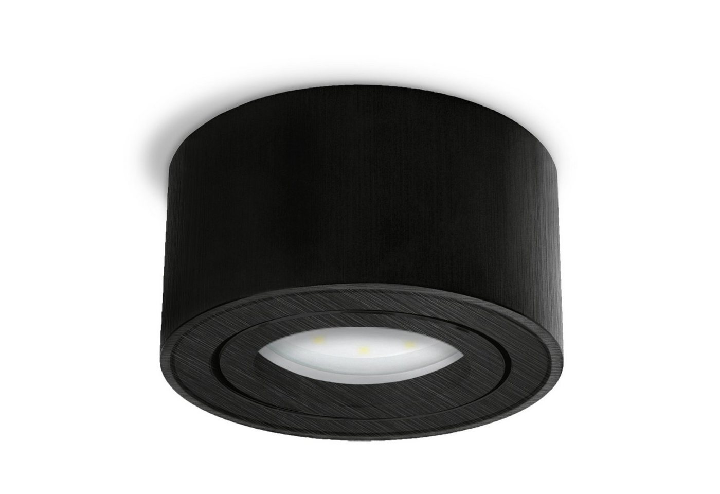 SSC-LUXon LED Aufbaustrahler CELI-1B flacher Decken Aufbauspot schwarz schwenkbar mit LED Modul, Neutralweiß Bild 4