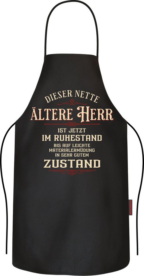Grillschürze Ruhestand - Grillschürze - Netter älterer Herr - Schürze