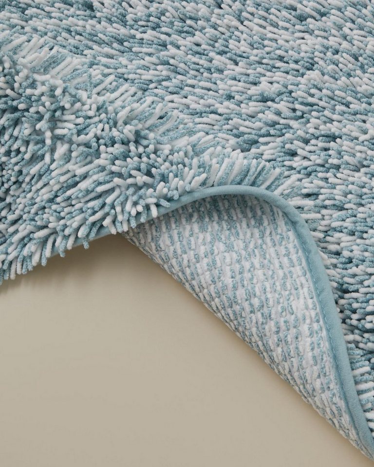 English Home Badematte Corallo Badematten-Set rutschfest 60x90 + 40x60 cm – Blau/Weiß, rechteckig, Rutschfestes 2er-Badematten-Set 60x90 + 40x60 cm Bild 2