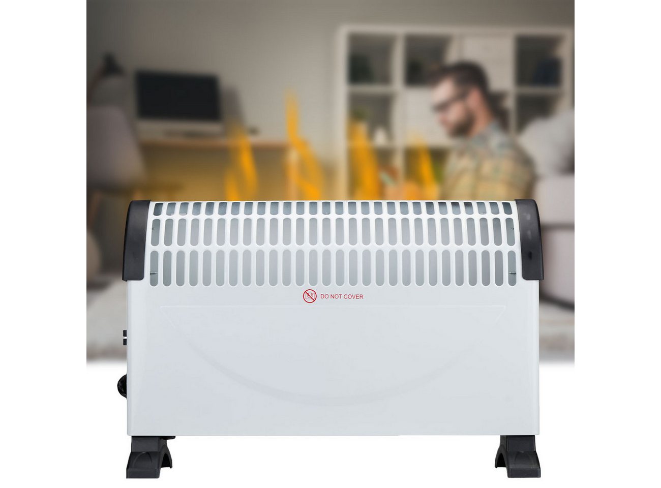 *Alpina* Konvektor Konvektor-Heizung 1500W 50 x 33cm mit Thermostat, Standheizgerät, mit 3 Stufen, Thermostat, Überhitzungsschutz & GS-Zeichen Bild 4