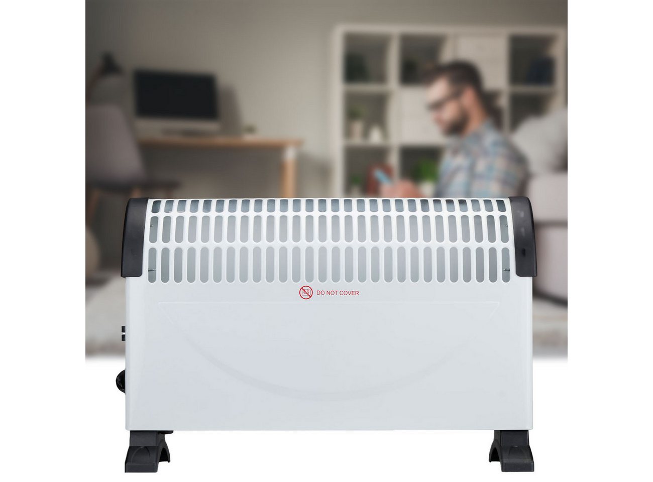 *Alpina* Konvektor Konvektor-Heizung 1500W 50 x 33cm mit Thermostat, Standheizgerät, mit 3 Stufen, Thermostat, Überhitzungsschutz & GS-Zeichen Bild 5