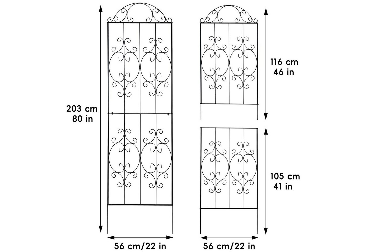 Thealyn Rankhilfe 2er Pack 203x56cm Metall Pflanzenstütze, 2 St. Bild 3