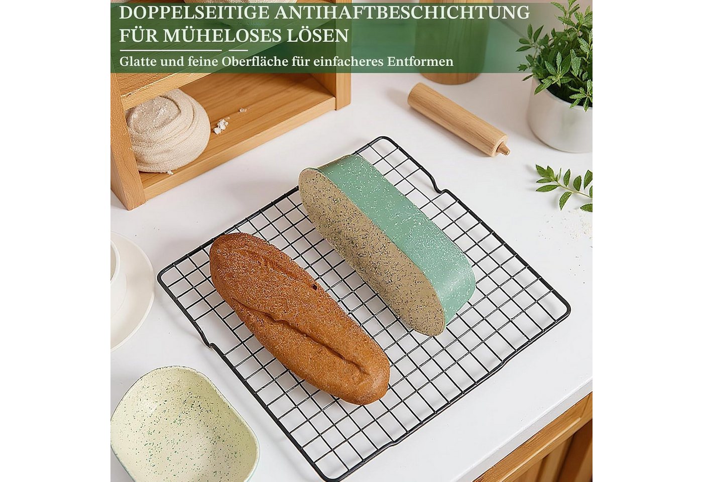 FELIXLEO Brotbackform Brotbackform Antihaft Kastenform für Brot Kuchen Rostfrei Bild 4