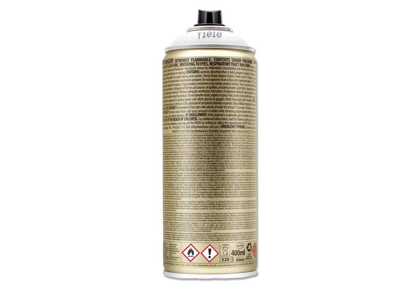 Montana Cans Sprühlack Sprühlack, Montana VARNISH, Klarlack, Matt, 400ml
