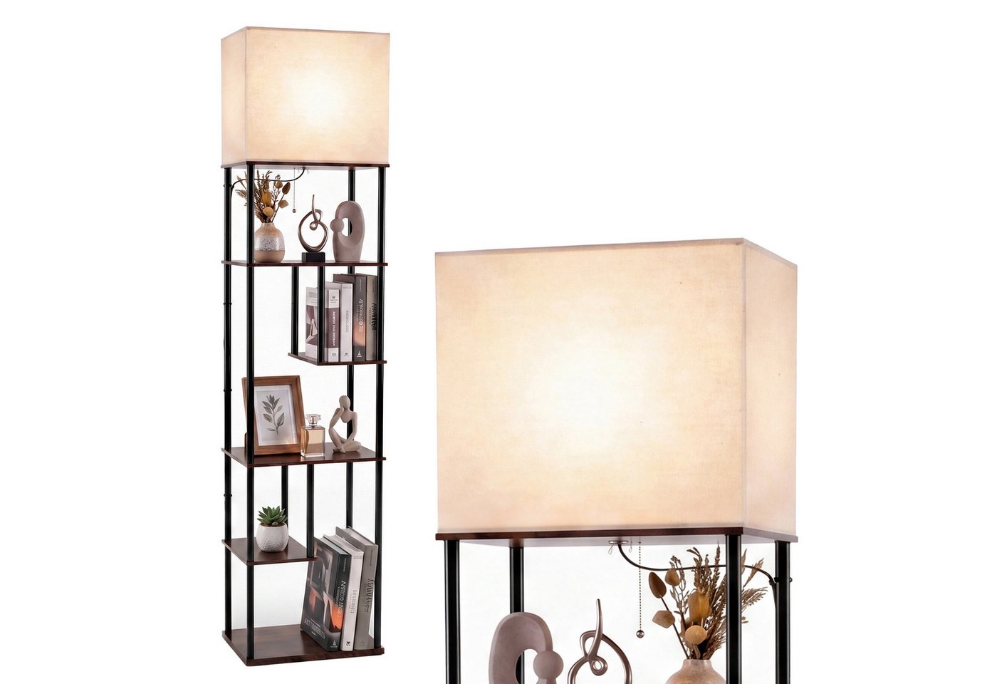 COSTWAY Stehlampe, Stehleuchte modern mit 5 Eneben, Standleuchte Bild 3