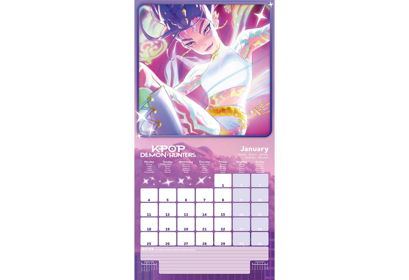Wandkalender Kalender 2027 K-Pop Demon Hunters - Wandkalender 30x30 cm Bild 3