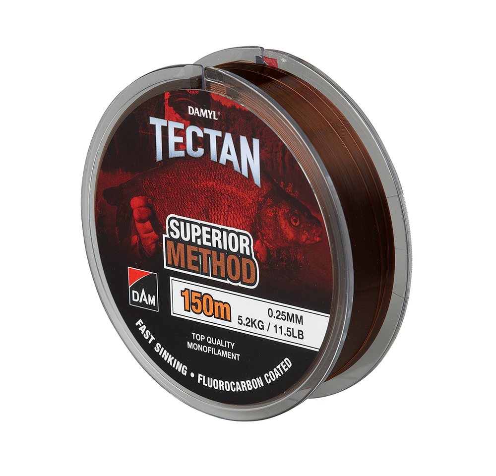 DAM Fishing Angelschnur TECTAN SUPERIOR METHOD 150M 0.20MM BROWN Fluorocarbon sinkend, 150 m Länge, 0,20 mm Fadendurchmesser, Fluorocarbon beschichtet Bild 2