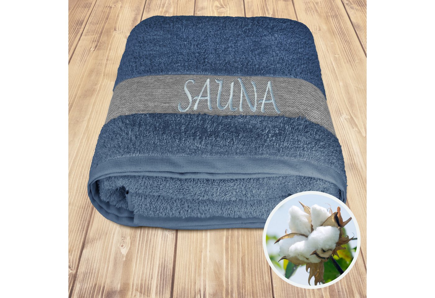 Lashuma Saunatuch Premium Frottee Saunahandtuch 100x200 für Damen & Herren, (1-St), XXL Badetuch - Handtuch Bild 2