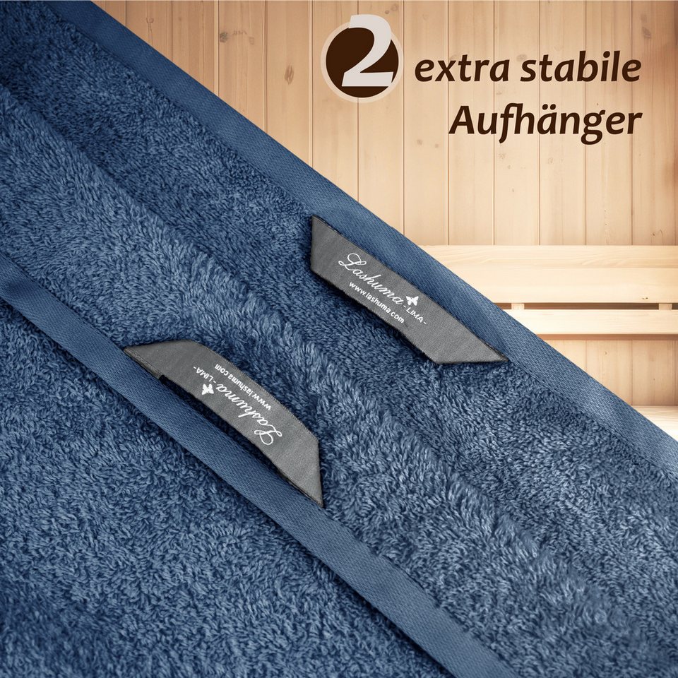 Lashuma Saunatuch Premium Frottee Saunahandtuch 100x200 für Damen & Herren, (1-St), XXL Badetuch - Handtuch Bild 3