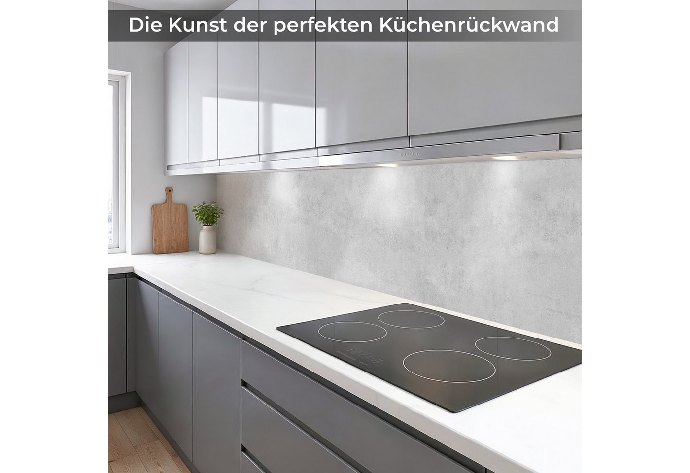 Rodnik Küchenrückwand aus robustem ABS-Kunststoff mit Direktdruck - Beton, Pflegeleicht, stabil und kratzfest Bild 4