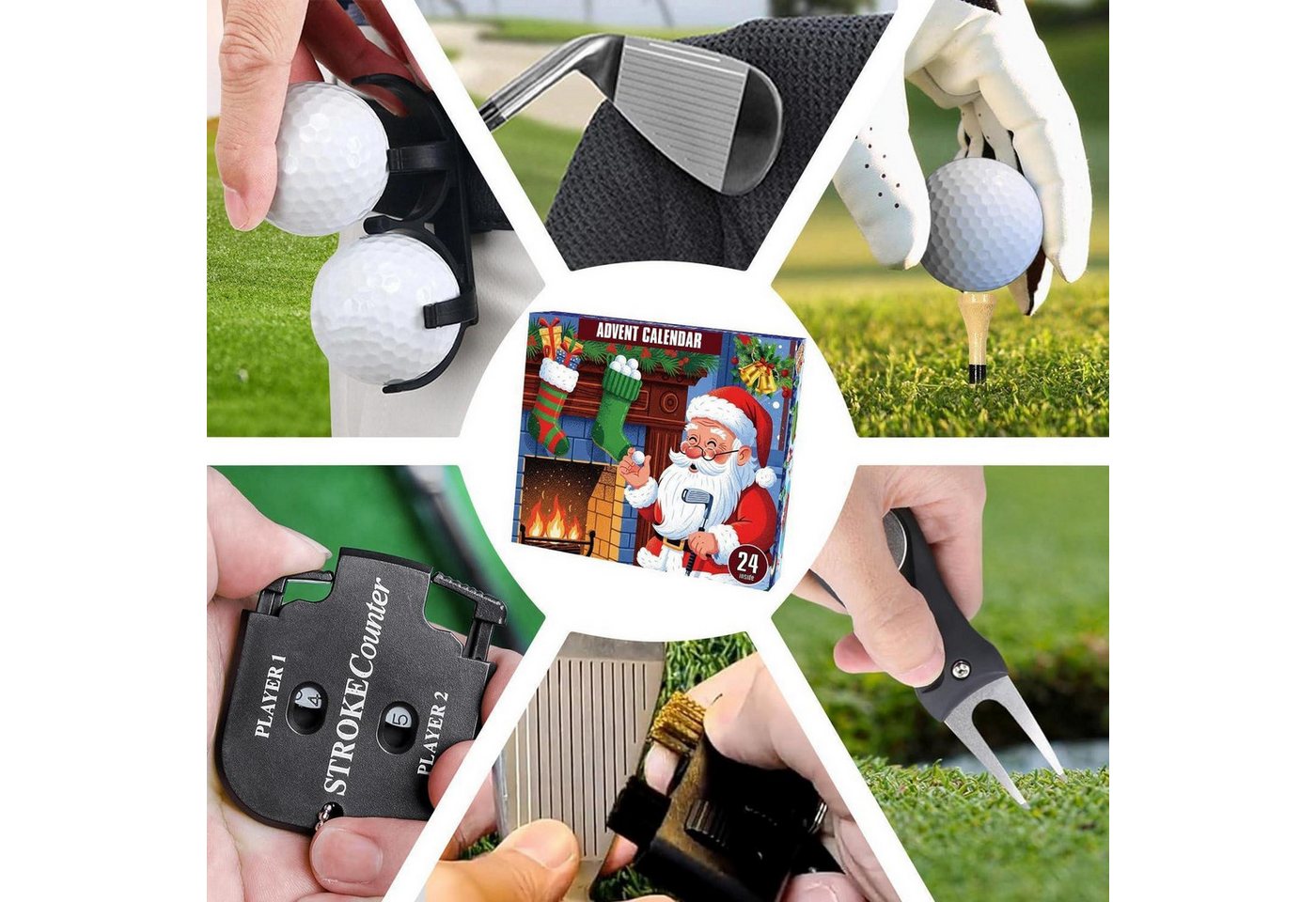 LuxusKollektion befüllbarer Adventskalender Golf Adventskalender 2026 Zubehörset Bild 4