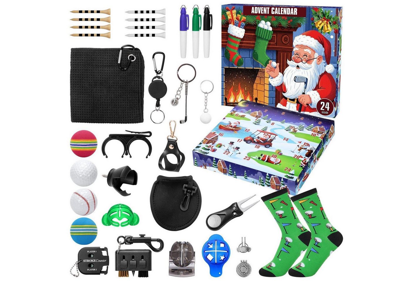 LuxusKollektion befüllbarer Adventskalender Golf Adventskalender 2026 Zubehörset Bild 5