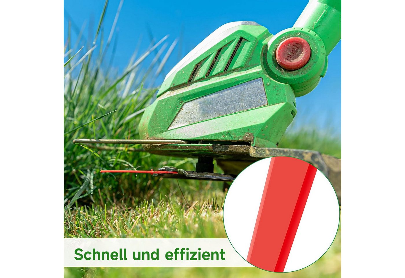 OSTWOLKE Motorsensenmesser 100 Stück Ersatzmesser für Rasentrimmer Kunststoff Ersatzklingen, Rasentrimmer Zubehör für Kunststoffmesser Akku-Rasentrimmer Bild 5