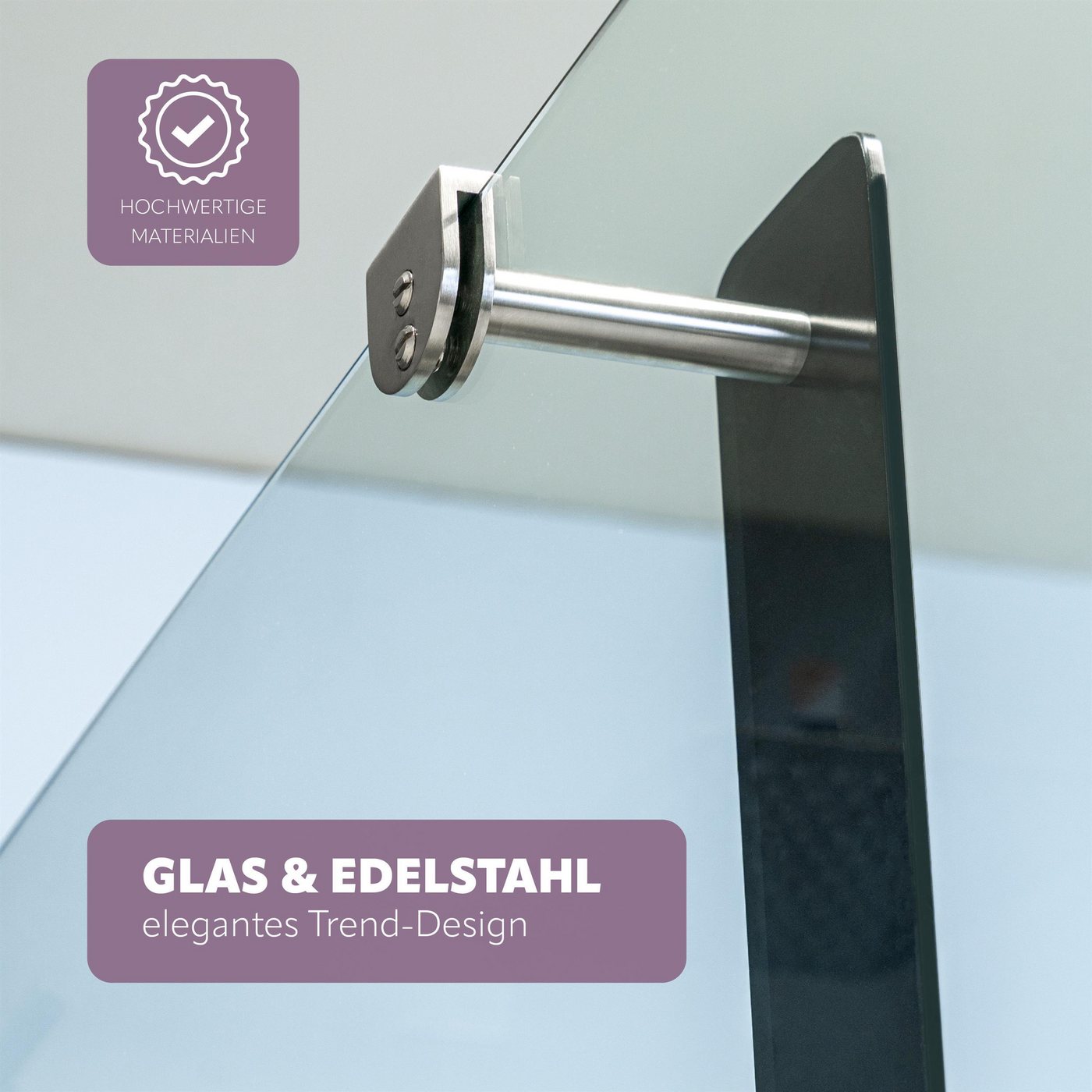bremermann Handtuchregal bremermann Bad-Serie PIAZZA - 2in1, Glas und Edelstahl matt Bild 4