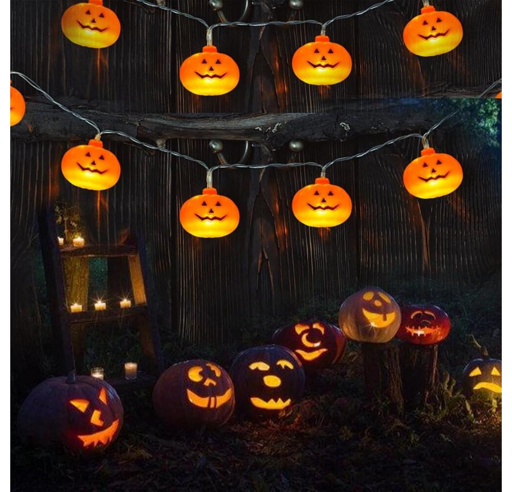FELIXLEO LED Dekolicht Halloween Lichterkette Kürbis LED 27m Innen Außen Deko Bild 2