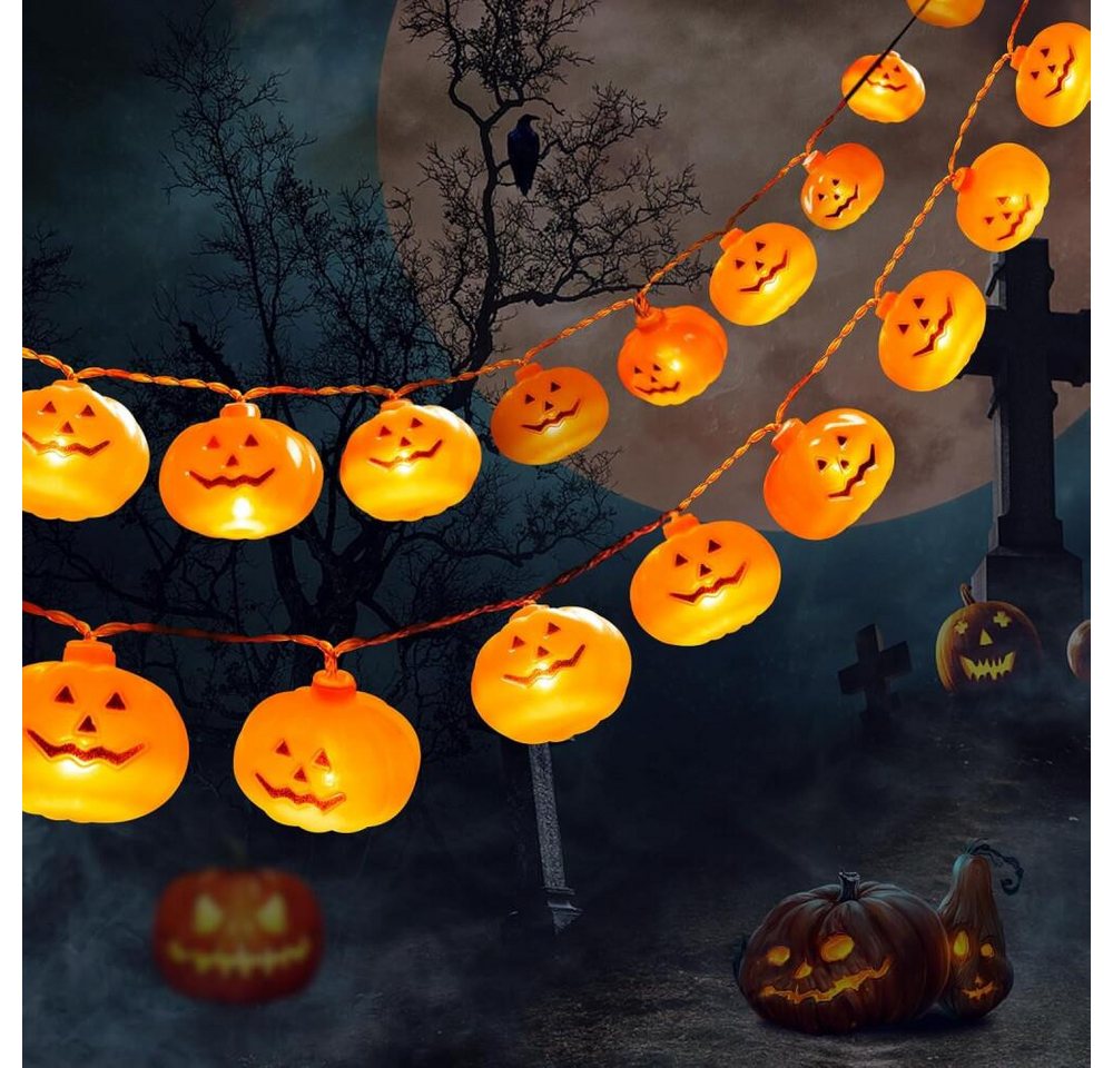 FELIXLEO LED Dekolicht Halloween Lichterkette Kürbis LED 27m Innen Außen Deko Bild 3